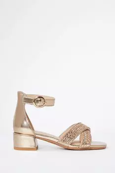 Босоножки для особых случаев на невысоком каблуке Lipsy, желтый