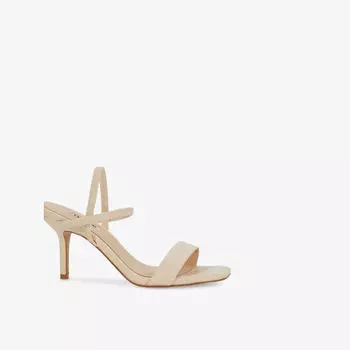 Босоножки Dune на каблуке из металлизированной искусственной кожи, синий