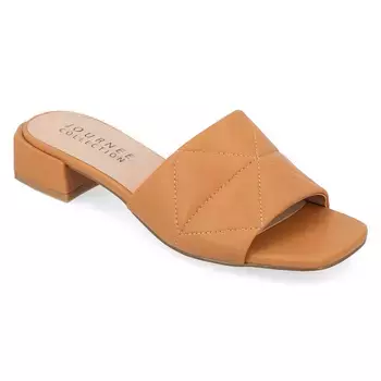 Босоножки Elidia на блочном каблуке Journee, коричневый