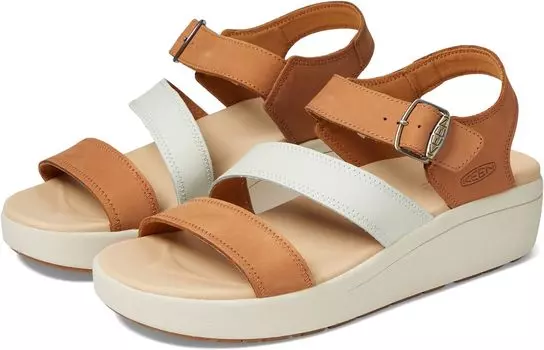 Босоножки Ellecity Backstrap KEEN, цвет Natural Leather/Clearly Aqua