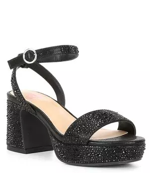 Босоножки Ellie-Girl на платформе со стразами для девочек (молодежная) GB, черный