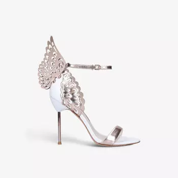 Босоножки Evangeline на каблуке с декором в виде бабочки Sophia Webster, белый