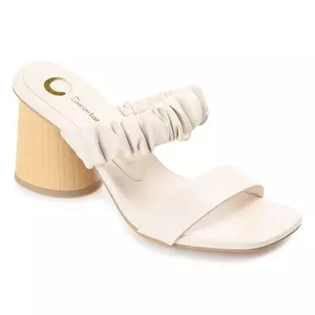 Босоножки Fayth на блочном каблуке Journee, белый