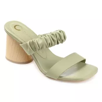 Босоножки Fayth на блочном каблуке Journee, зеленый