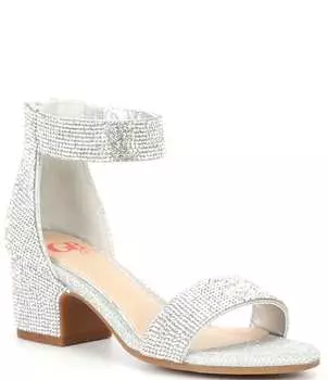 Босоножки GB Roniiee со стразами и ремешком на щиколотке для девочек (для малышей), серебро