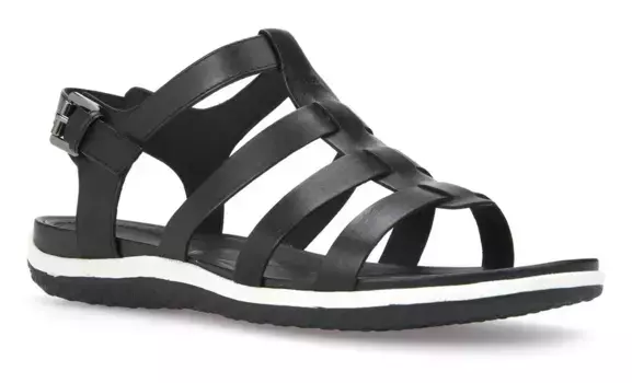 Босоножки Geox с ремешками "D SANDAL VEGA", летняя обувь, сандалии, сандалии, с застежкой-пряжкой, черный
