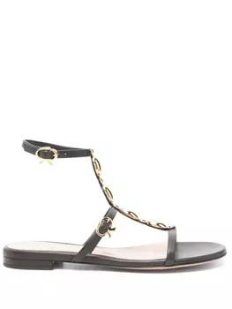 Босоножки Gianvito Rossi с аппликациями, коричневый