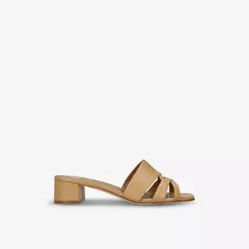 Босоножки Gina с квадратным носком и тиснением Gina, бежевый