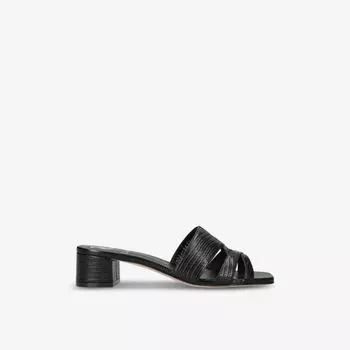 Босоножки Gina с квадратным носком и тиснением Gina, черный