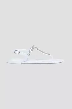 Босоножки Goldie с пяткой на пятке и декором из ПВХ STUART WEITZMAN, белый