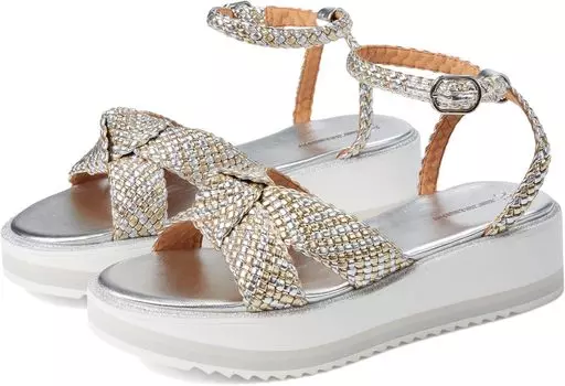 Босоножки Grace Woven Sandal Johnston & Murphy, цвет Silver/Gold