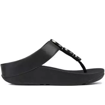 Босоножки Halo с эффектом металлик Fitflop, черный