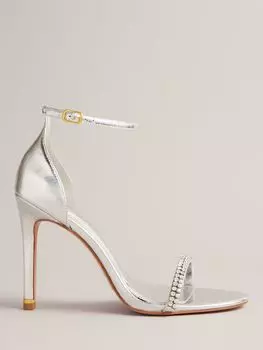 Босоножки Helenni на шпильке с кристаллами Ted Baker, серебряный