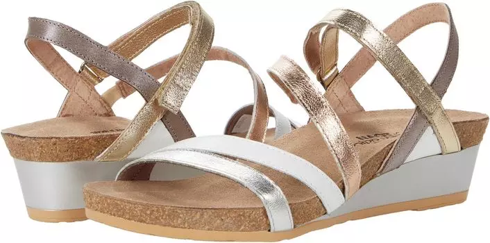 Босоножки Hero Naot, цвет Soft Silver Leather/White/Gold Leather Combination