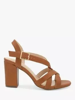 Босоножки hilde на широком блочном каблуке Paradox London, желто-коричневый