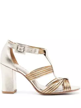 Босоножки Isabella 85 с ремешком на щиколотке Sarah Chofakian, серебристый