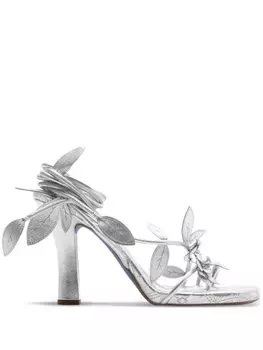 Босоножки Ivy Flora 105 Burberry, серебристый