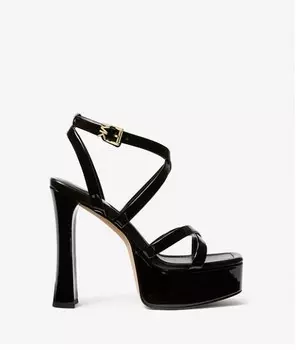 Босоножки из искусственной лакированной кожи Michael Kors Michael Paola, черный