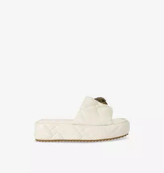 Босоножки из кожи Kensington на плоской подошве Kurt Geiger London, белый