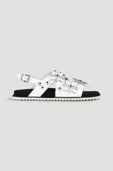 Босоножки из лакированной кожи с пяткой на пятке и аппликациями TOD'S, белый
