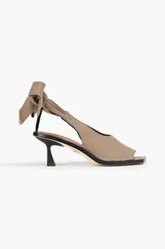 Босоножки из парусины с пяткой на пятке ZIMMERMANN, зеленый