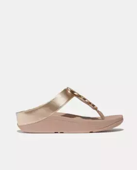 Босоножки из платины FitFlop, серебряный