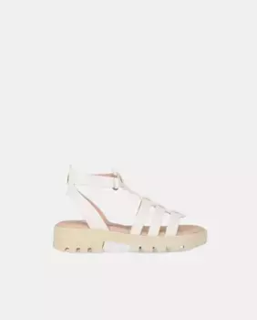 Босоножки из пу на плоской подошве и липучки для девочек CHIKA10 KIDS, белый