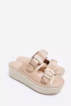 Босоножки-Эспадрильи на танкетке для девочек без каблука River Island, розовый