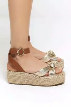 Босоножки-Эспадрилья состоящие из двух частей River Island, желтый