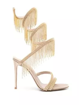 Босоножки Jewels 110 с бахромой Le Silla, бежевый