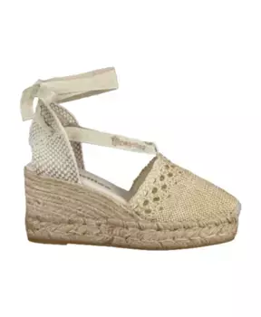 Босоножки к летнему образу Espadrilles, бежевый