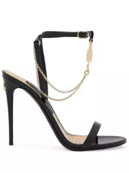 Босоножки Keira 105 с цепочкой DOLCE & GABBANA, черный