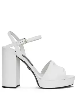 Босоножки Keira 85 на платформе DOLCE & GABBANA, белый