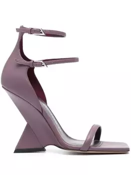 Босоножки кожаные Grace 105мм The Attico, фиолетовый