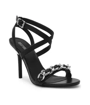 Босоножки кожаные Michael Kors Asha на шпильке, черный