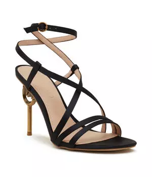 Босоножки кожаные Pinko Sunny на шпильке, черный