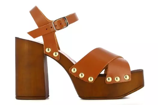 Босоножки Larvotto на каблуке Camila'S, коричневый