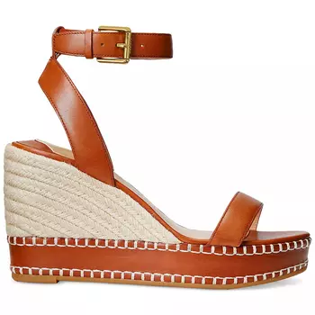 Босоножки Lauren Ralph Lauren Hilarie Ankle-stra Espadrille Platform, коричневый
