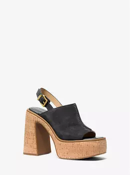 Босоножки Leia из замши на платформе Michael Kors, черный