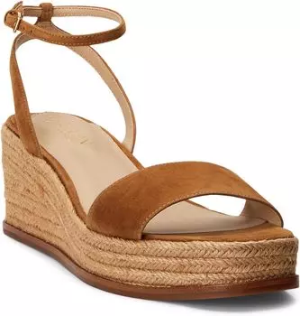 Босоножки Leona Suede Espadrille LAUREN Ralph Lauren, цвет Whiskey
