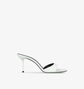 Босоножки Lidia mule 70 из кожи на каблуке Paris Texas, белый