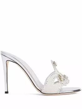 Босоножки Lilii с кристаллами Giuseppe Zanotti, белый