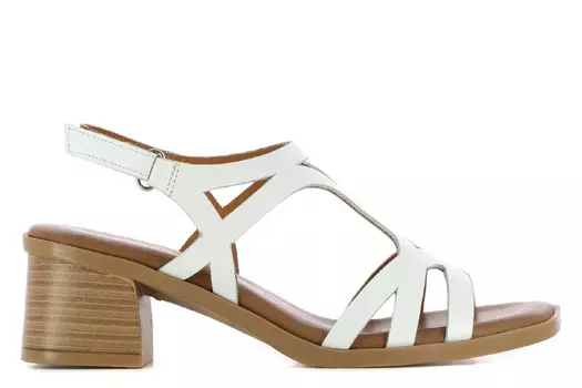 Босоножки Llulio на каблуке Casas, белый