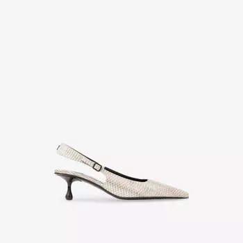 Босоножки-лодочки Jimmy Choo Амел на каблуке с ремешком, бежевый