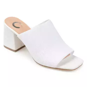 Босоножки Lorenna на широком блочном каблуке Journee, белый