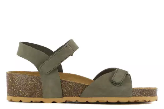 Босоножки Lugo на танкетке Casas, хаки