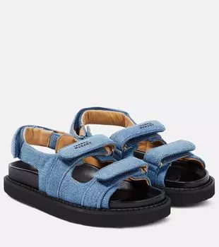 Босоножки madee на платформе из денима Isabel Marant, синий