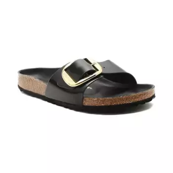 Босоножки Madrid bb nl из блестящей кожи Birkenstock, черный
