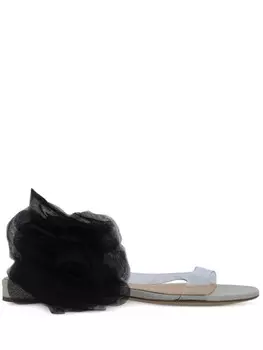 Босоножки Magda Butrym с цветочным узором, серый