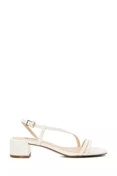 Босоножки Марианна на невысоком каблуке Dune London, белый